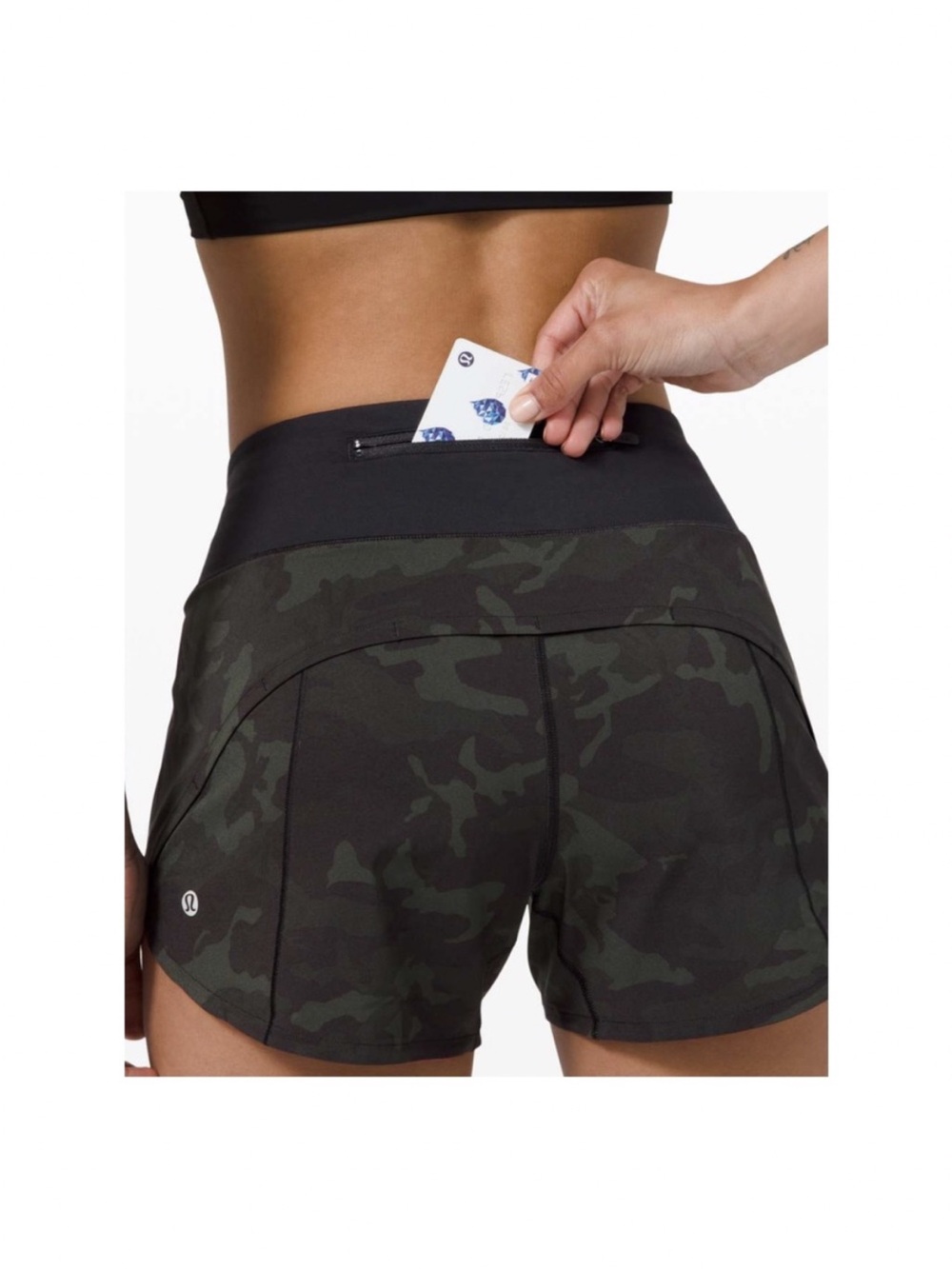 lululemon athletica Speed up mid rise shorts 4” incognito camo